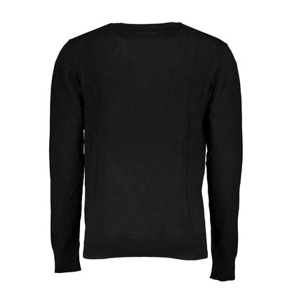 Black Viscose Men's Sweater