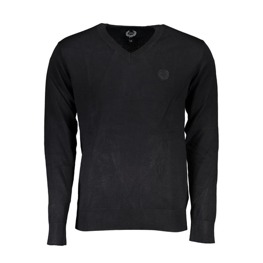 Black Viscose Men's Sweater