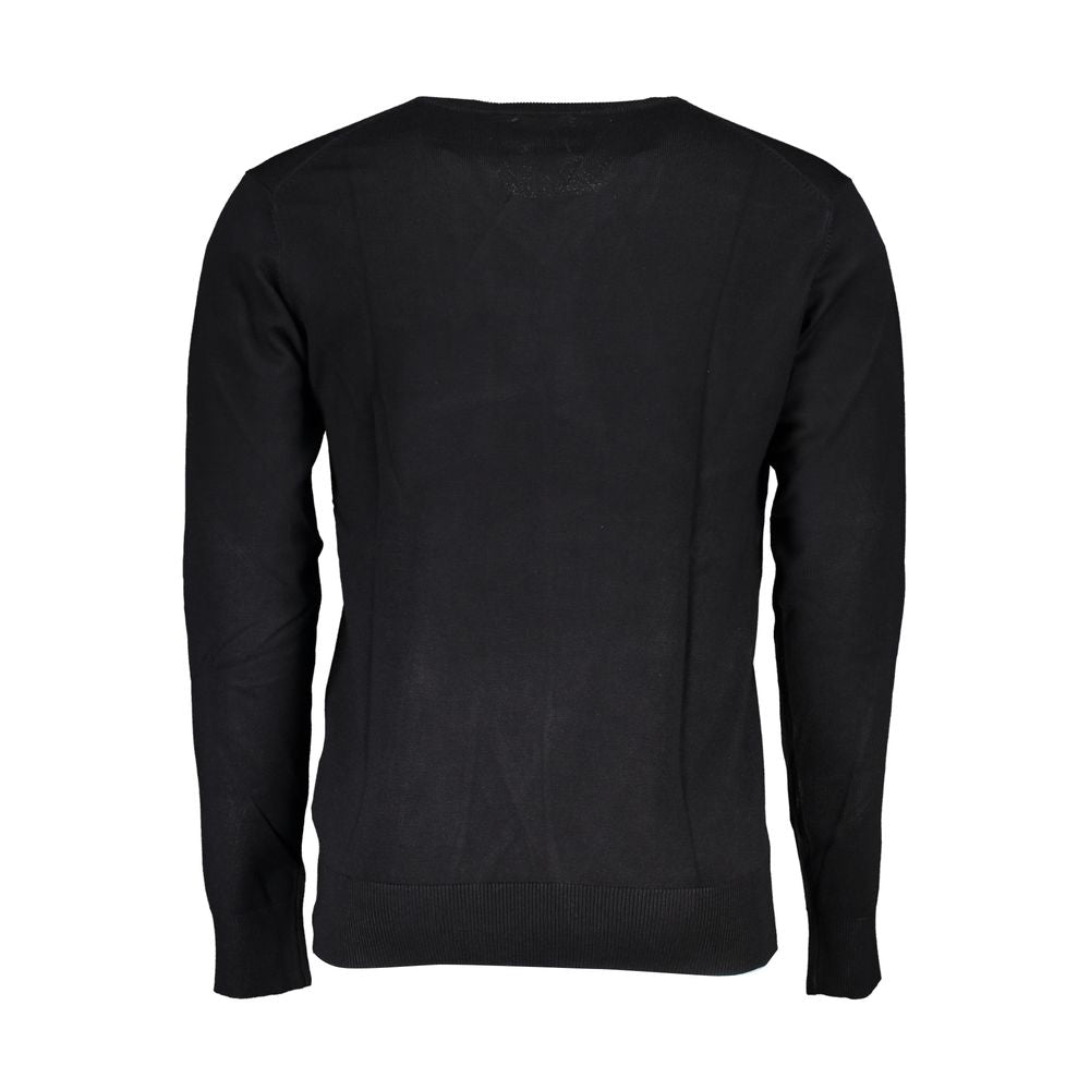 Black Viscose Men's Sweater