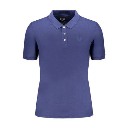 Blue Cotton Polo Shirt