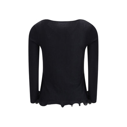 Black Fleece Wool Top