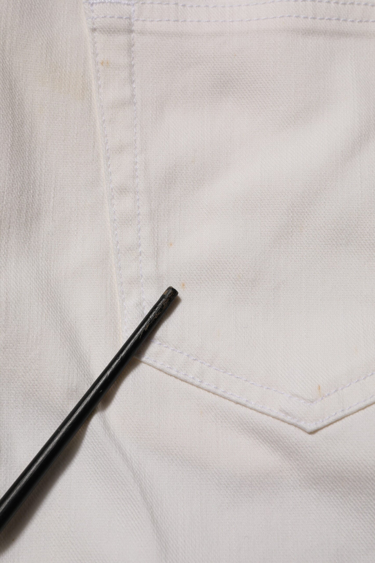 White Mid Waist Skinny Fit Denim Casual Trouser Jeans