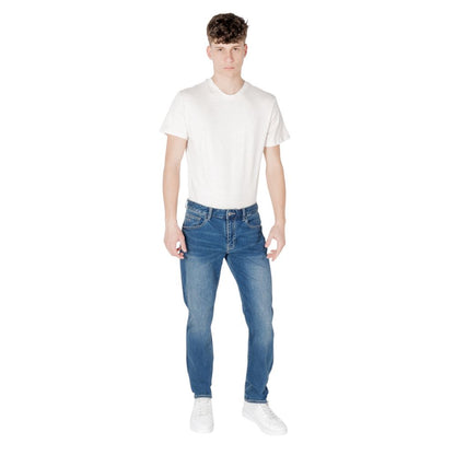 Blue Cotton Skinny Jeans