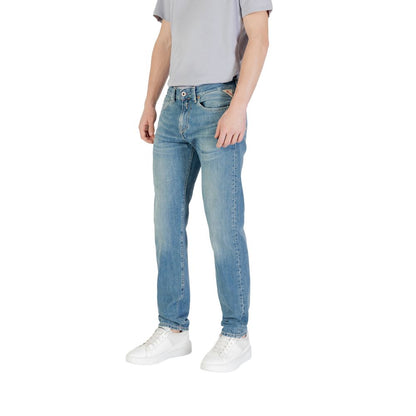Blue Cotton Skinny Jeans