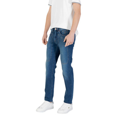 Blue Cotton Skinny Jeans