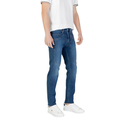 Blue Cotton Skinny Jeans