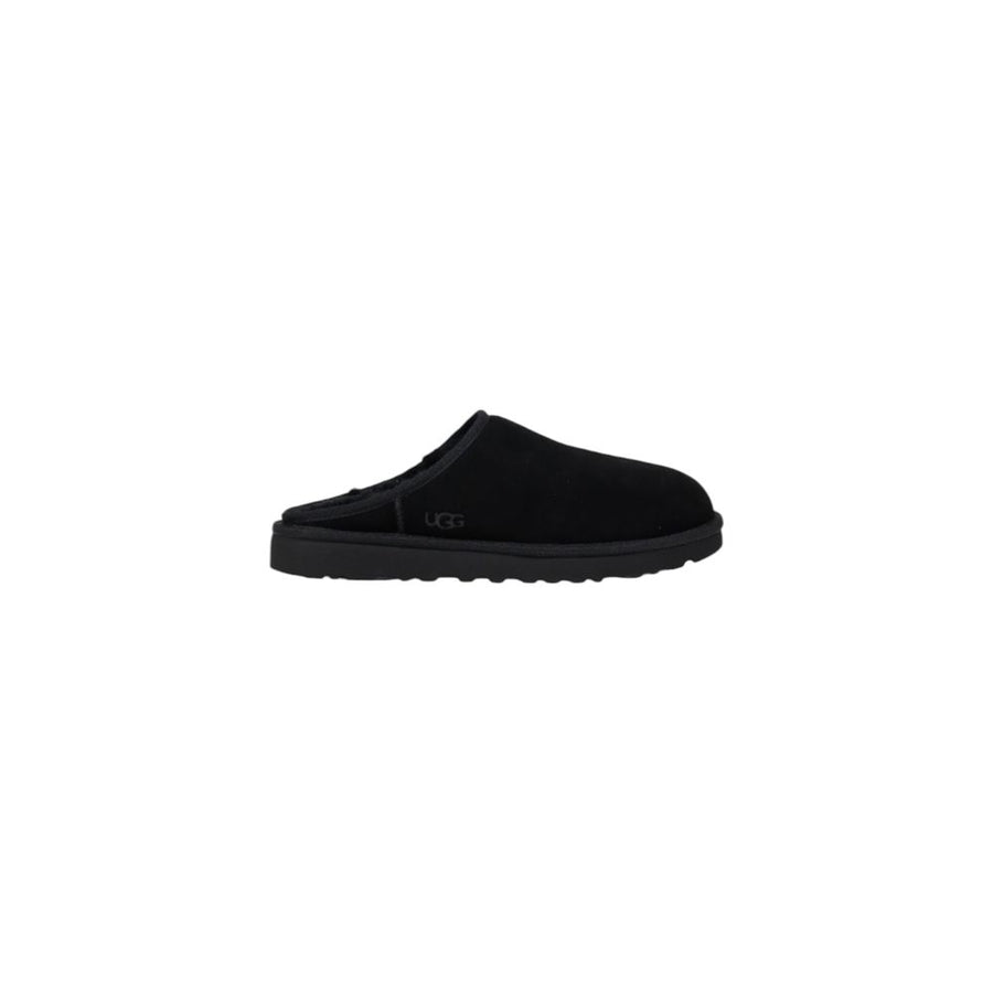 Black Suede Leather Clogs