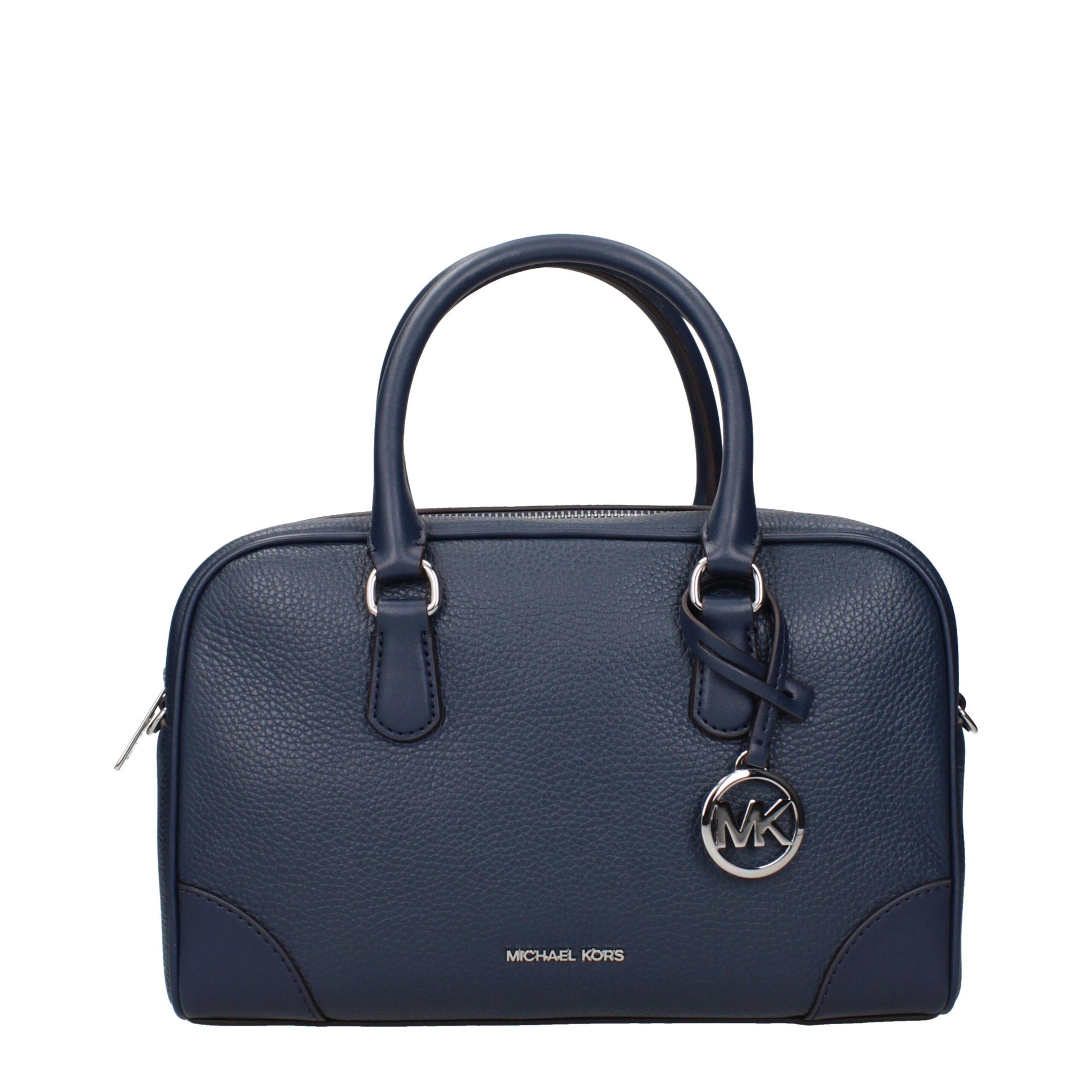 Blue Leather Handbag