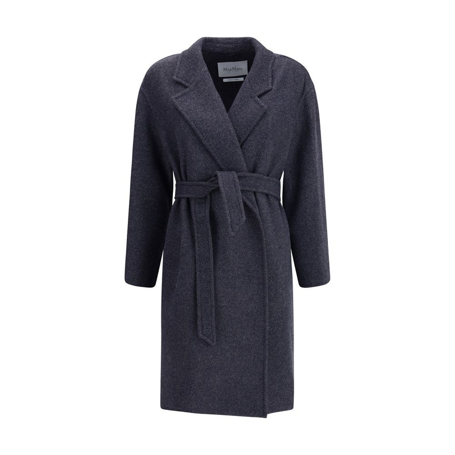 Blue Fleece Wool Coat