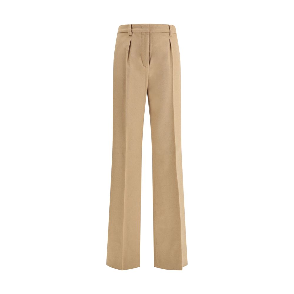 Beige Camel Hair  Casual Pants