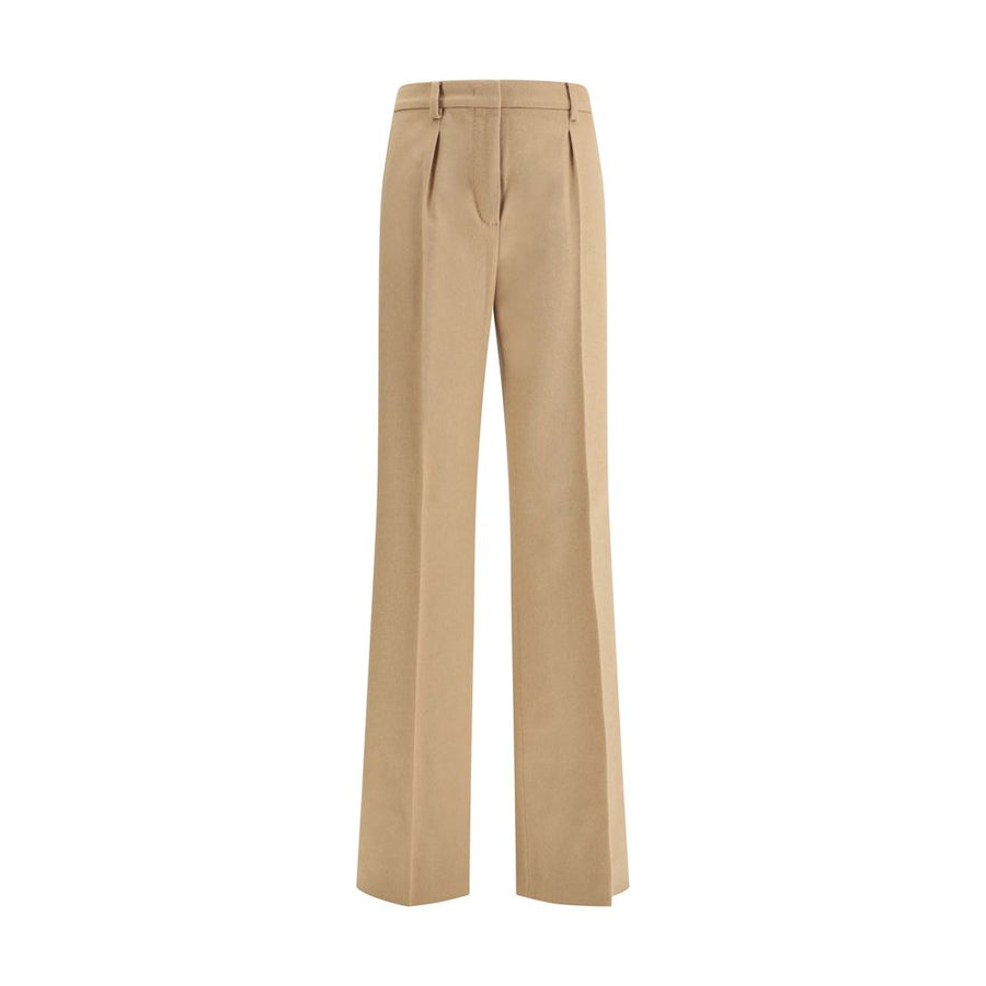 Beige Camel Hair  Casual Pants