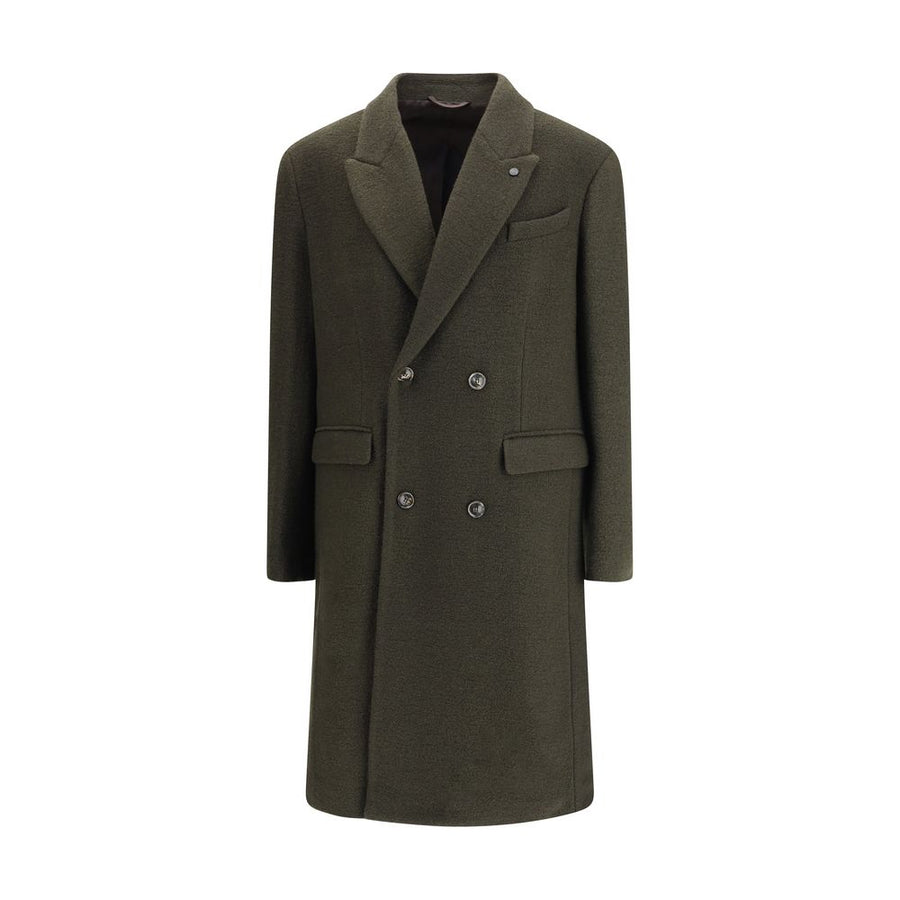 Green Fleece Wool Coat