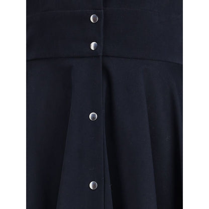 Blue Cotton Casual Dress