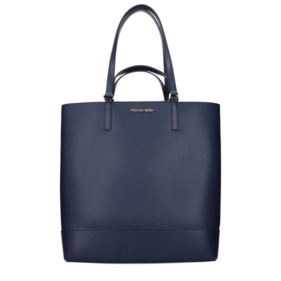 Blue Leather Shoulder Bag