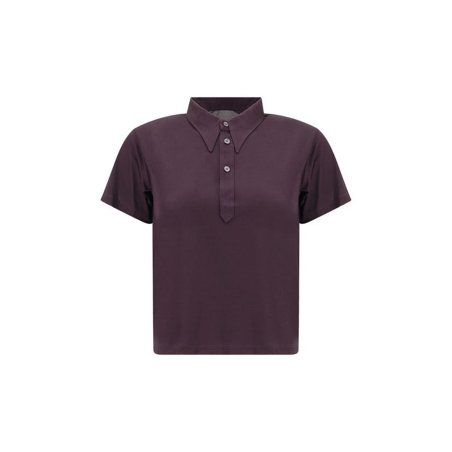 Purple Viscose Polo Shirt