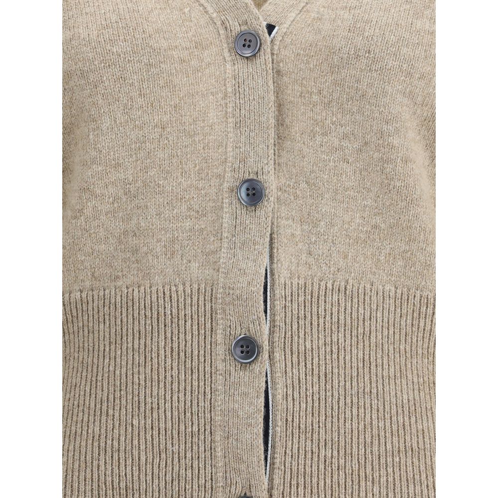 Bicolor Wool Cardigan