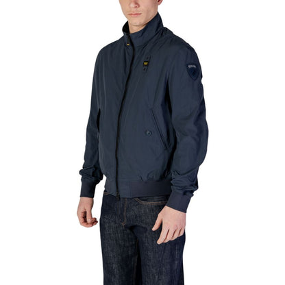 Blue Polyamide Jackets & Coat