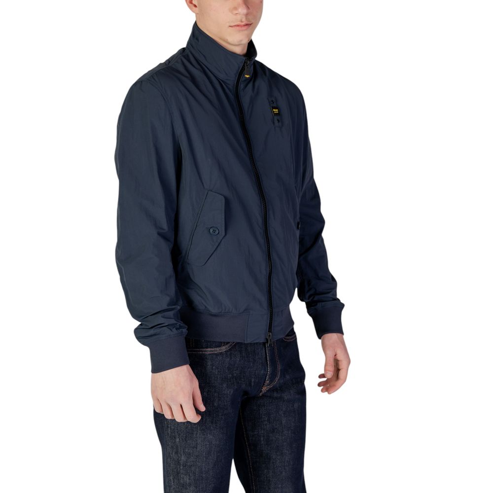 Blue Polyamide Jackets & Coat