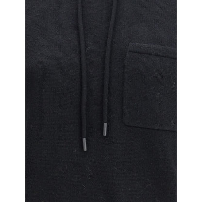 Black Wool Hoodie