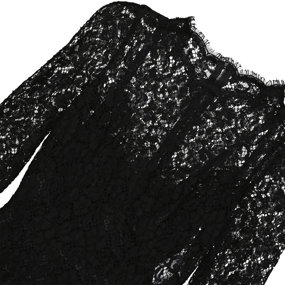 Black Cotton Cocktail Dress