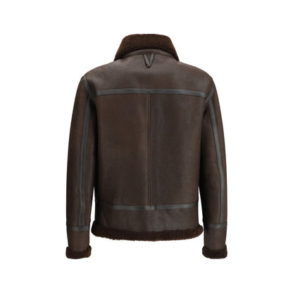 Brown Leather Biker Jacket