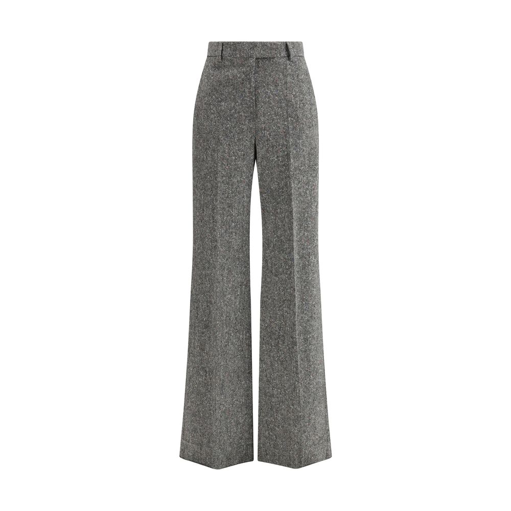 Gray Wool Casual Pants