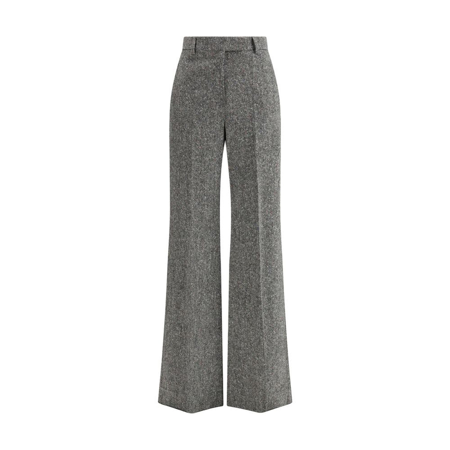 Gray Wool Casual Pants