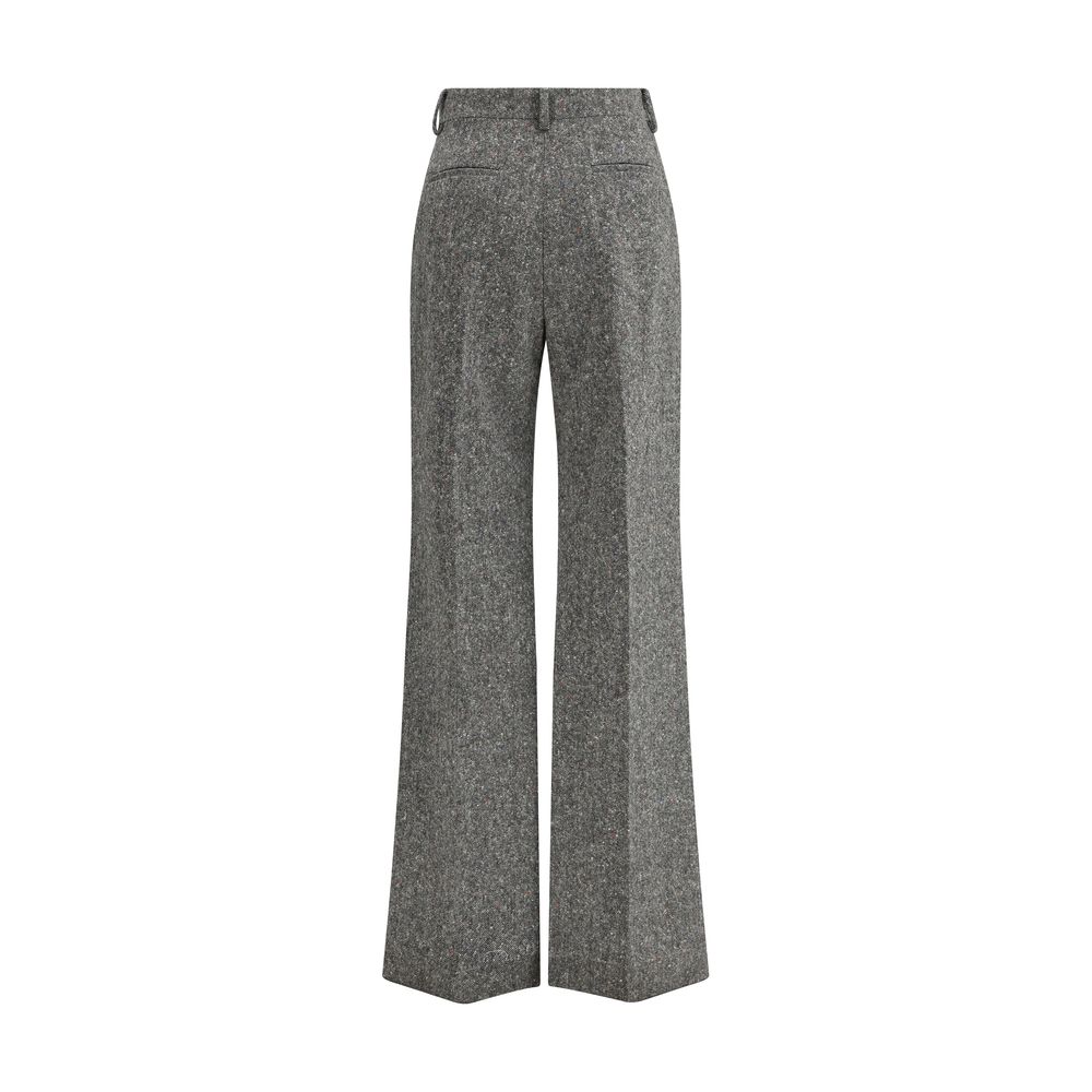 Gray Wool Casual Pants