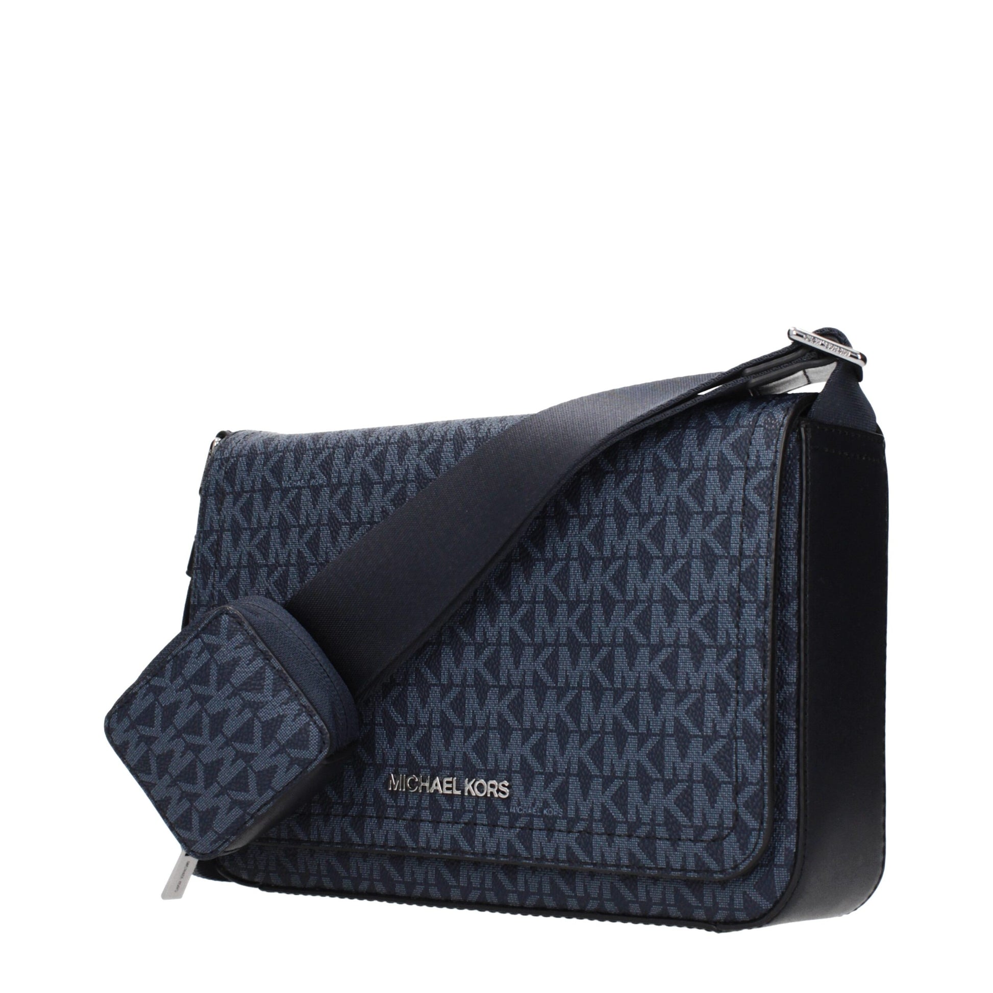 Blue Fabric Crossbody Bag