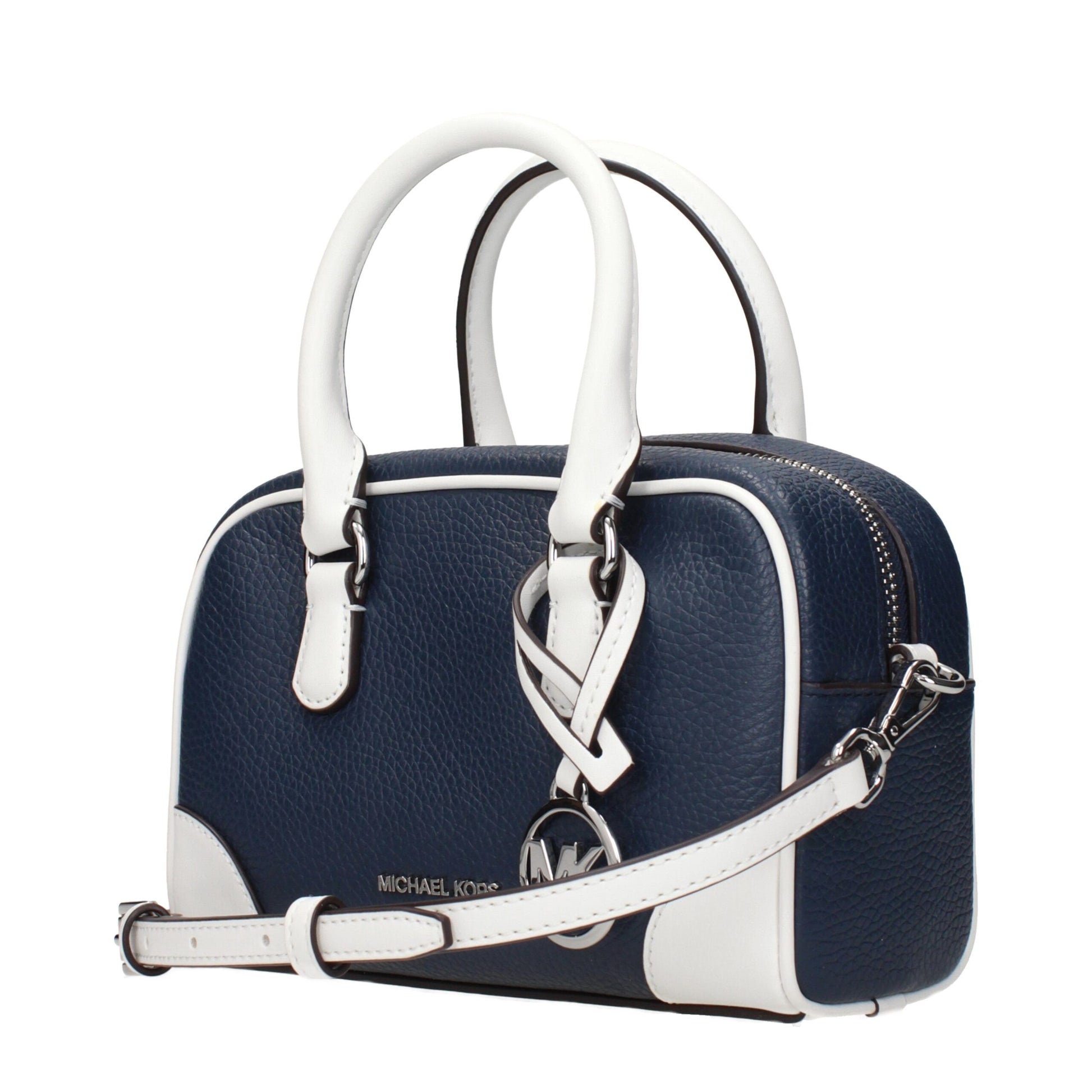 Blue Leather Handbag