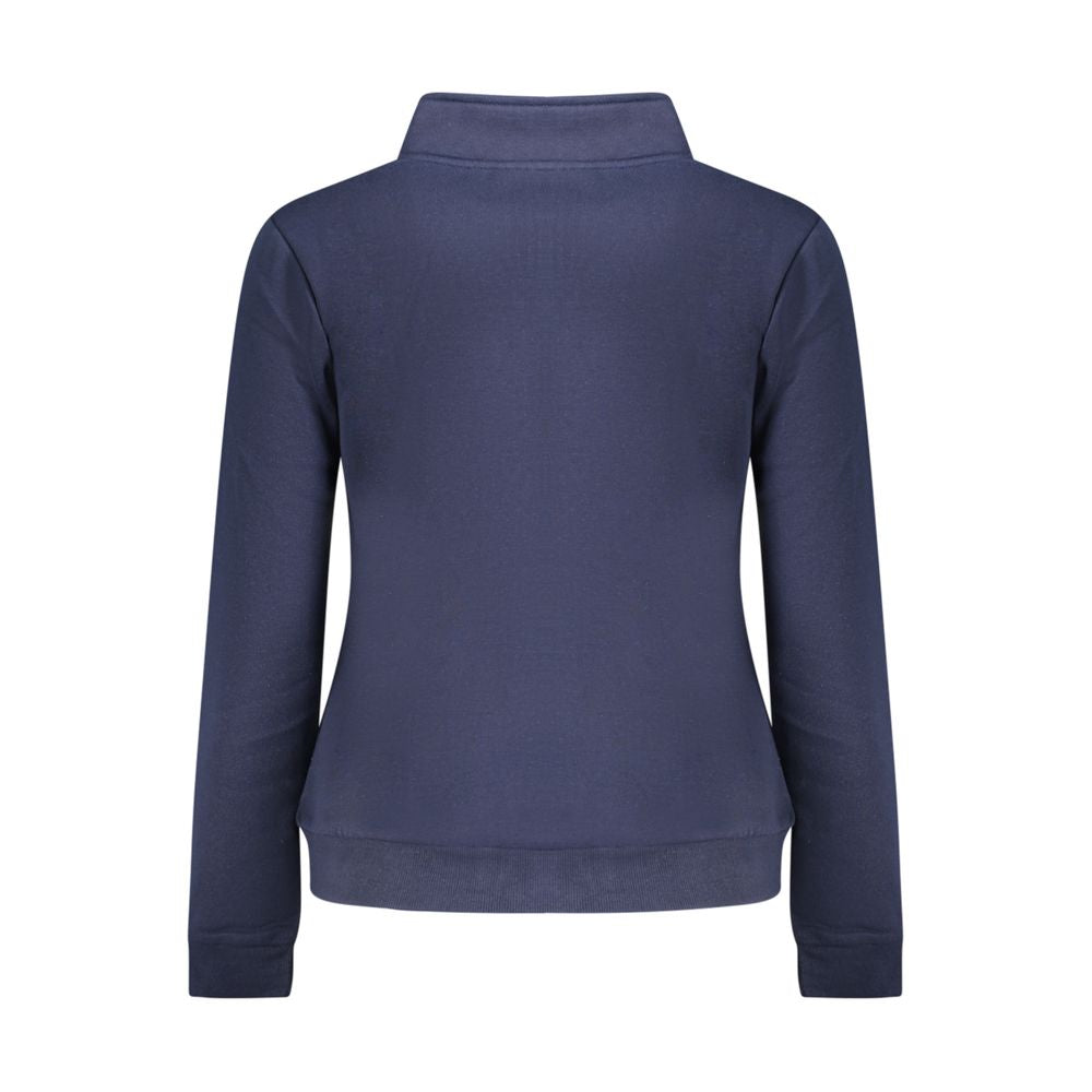 Blue Cotton Women Sweatshirt