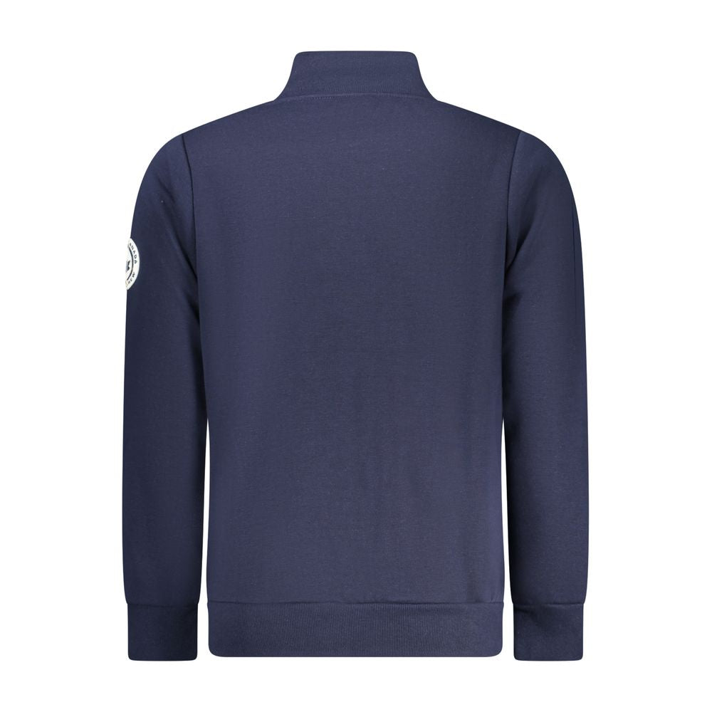 Blue Cotton Men Sweatshirt