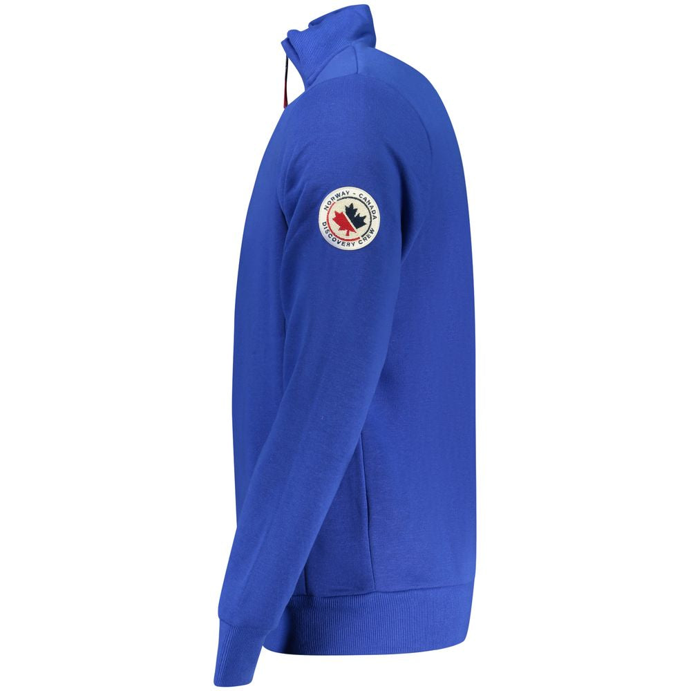 Blue Cotton Men's Sweatshirt