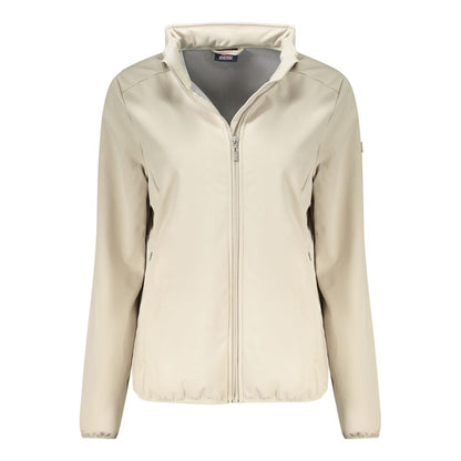 Beige Polyester Jackets & Coat