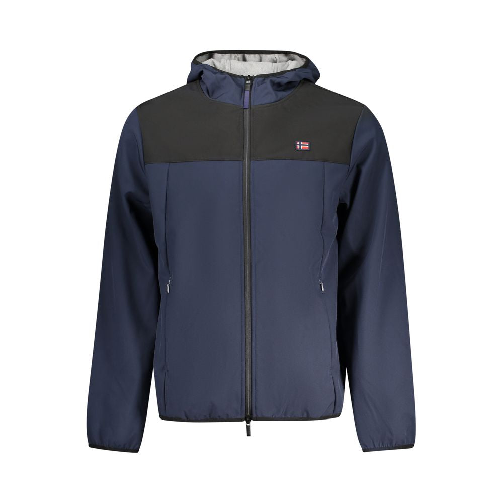 Blue Polyester Jackets & Coat