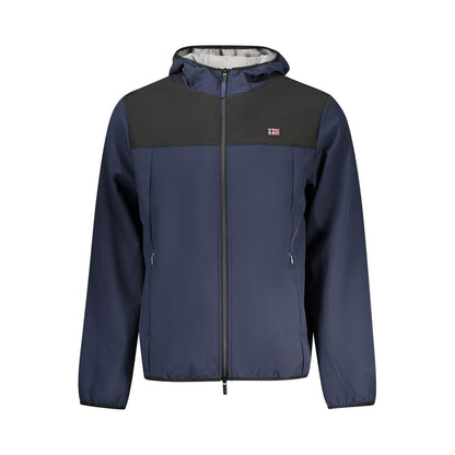 Blue Polyester Jackets & Coat