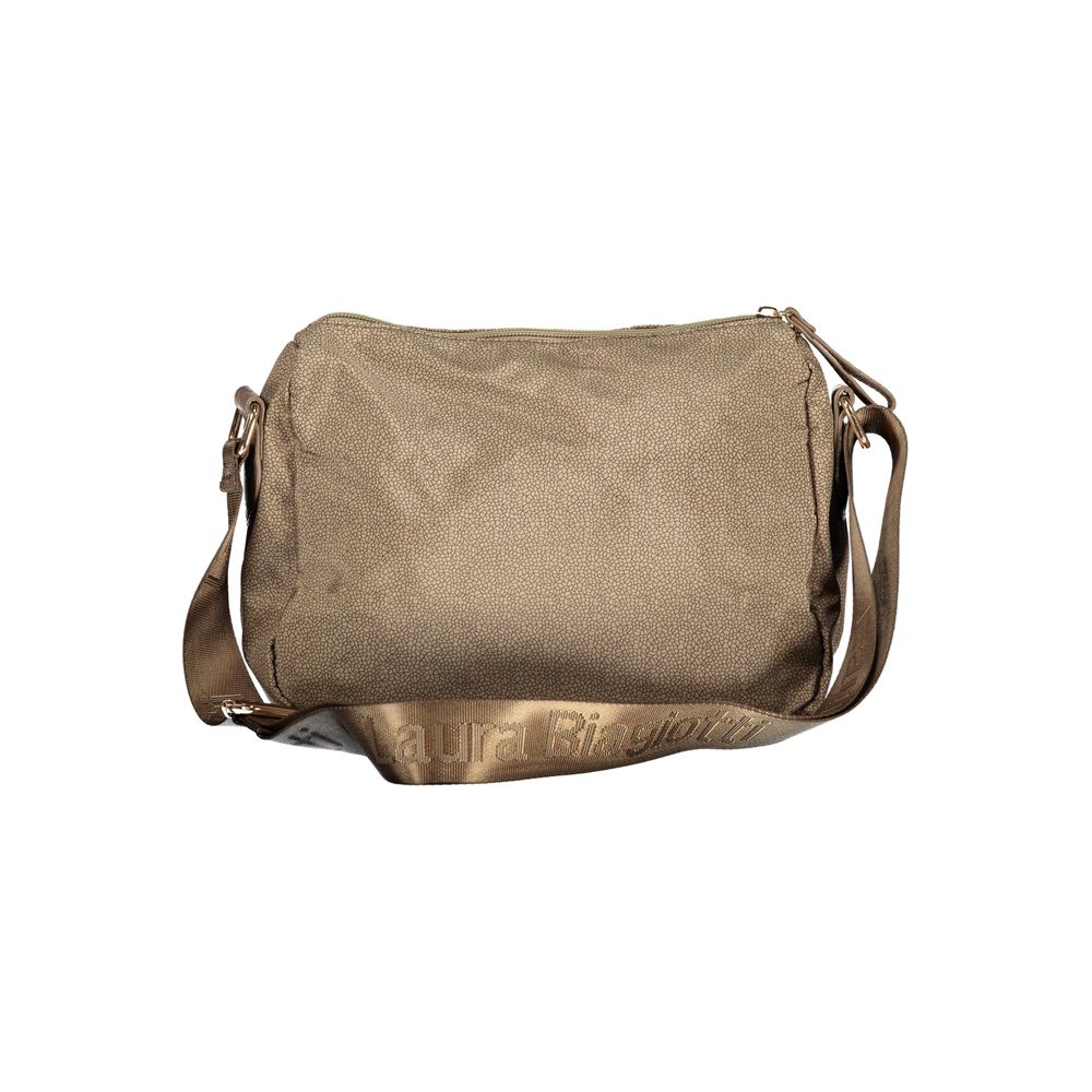 Beige Polyester Women Handbag