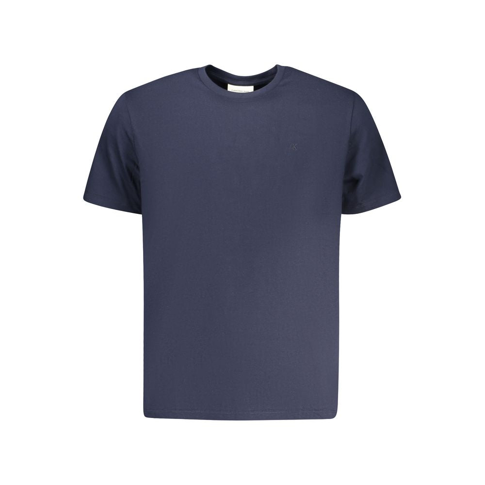 Blue Cotton Men T-Shirt