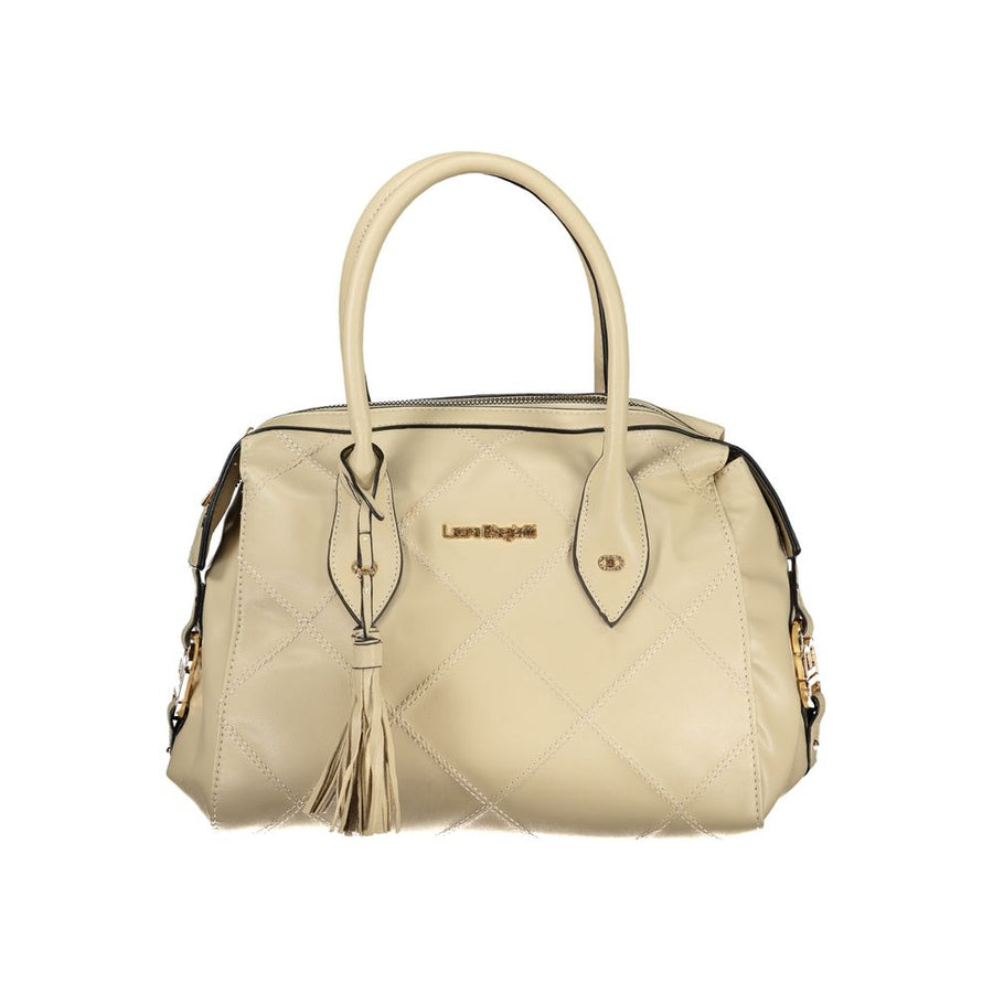 Beige PVC Women Handbag