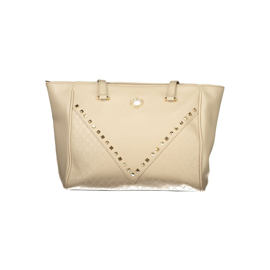 Beige PVC Women Handbag