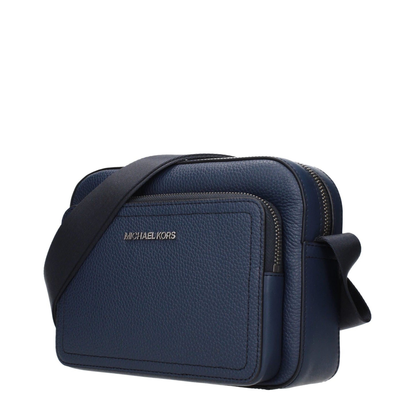 Blue Leather Crossbody Bag