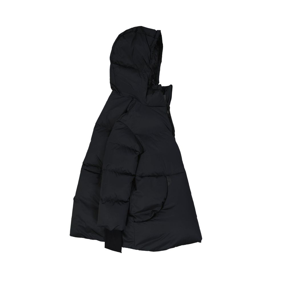 Black Polyamide Full-Length Jacket