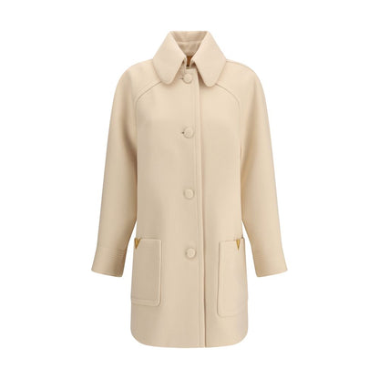 Cream Fleece Wool Coat