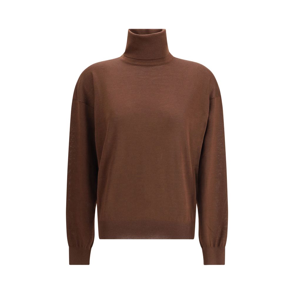 Brown Cashmere Turtleneck