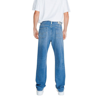 Blue Cotton Relaxed Fit Jeans