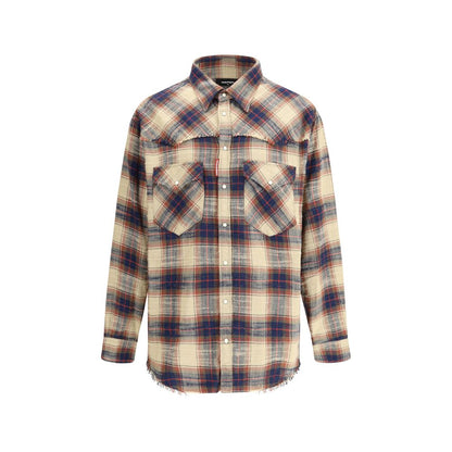 Brown Cotton Pattern Shirt