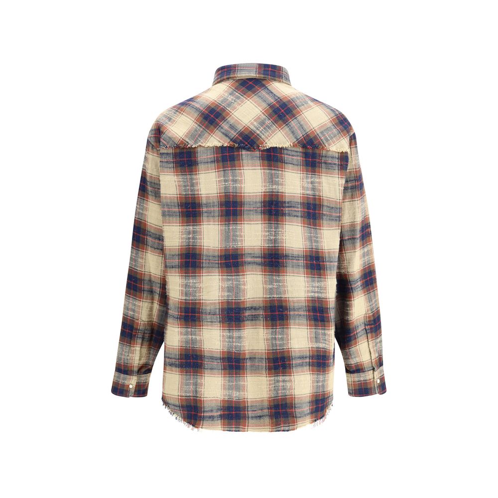 Brown Cotton Pattern Shirt