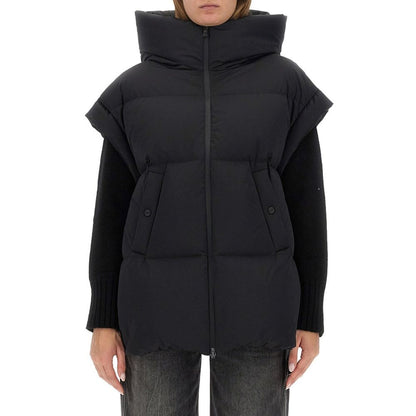 Black Polyester Jackets And Coat