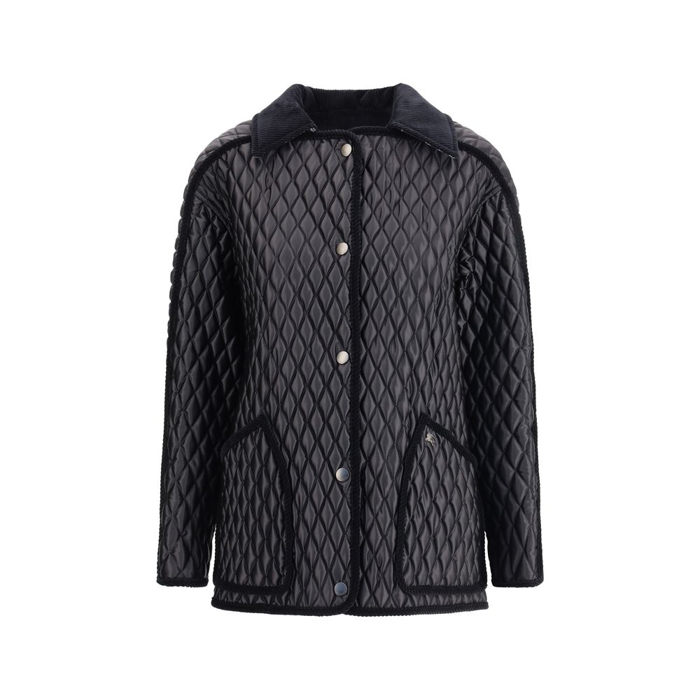 Black Polyamide Full-Length Jacket
