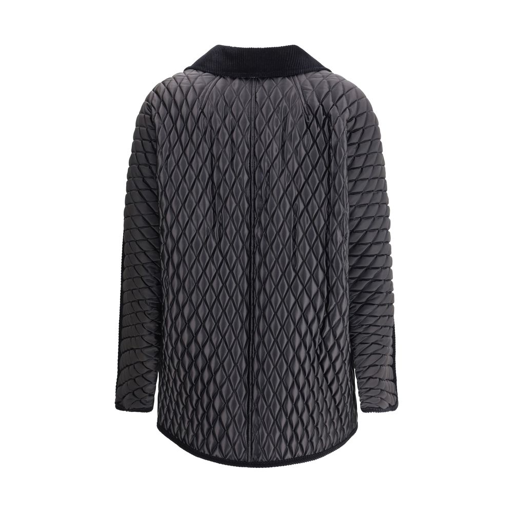 Black Polyamide Full-Length Jacket